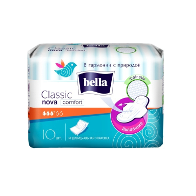 Прокладки bella Classic Nova comfort drainette 4капли 10шт 