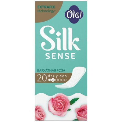 Прокладки Ola Silk Sense Daily Deo Бархатная роза ежедневные 20шт