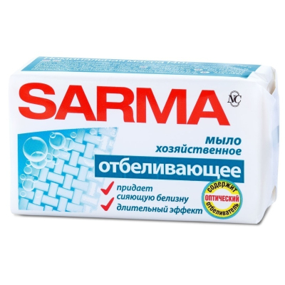Мыло хозяйственное SARMA отбеливающее 140гр 
