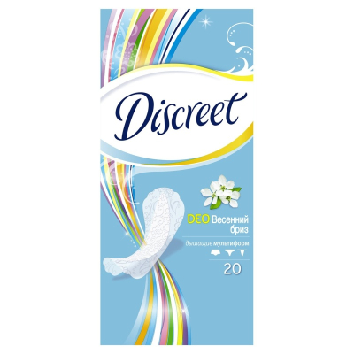 Прокладки Discreet Весенний бриз Мультиформа Део 20шт 