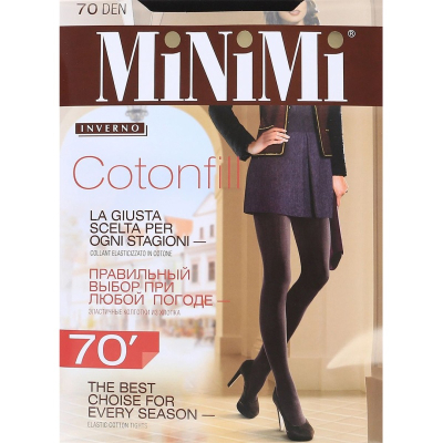Колготки Minimi COTON 70 Nero 2