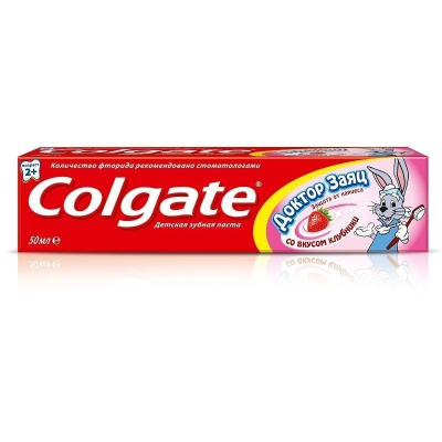 Зубная паста детская Colgate Доктор Заяц клубника 50мл/75гр 