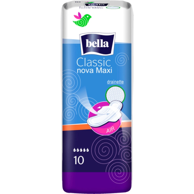 Прокладки bella classic Nova maxi drainette дышащие 6капель 10шт