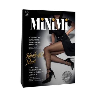 Колготки Minimi IDEALE 40 MAXI (утяжка по ноге) Nero 6 (XXL)