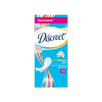 Прокладки Discreet Весенний бриз Мультиформа Део 60шт 