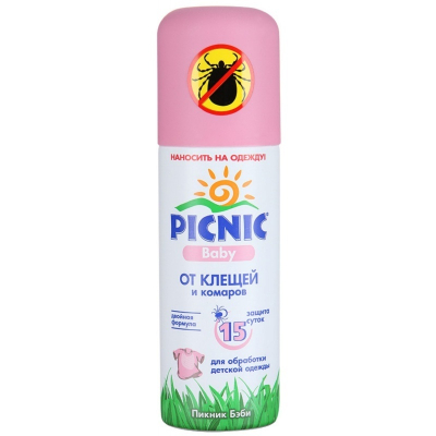 Аэрозоль от комаров и клещей PICNIC Baby 125 мл 