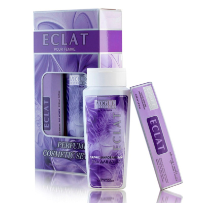 Подарочный набор Eclat for woman Vouge Collection (Гель для душа + парфюмерная вода в ручке)