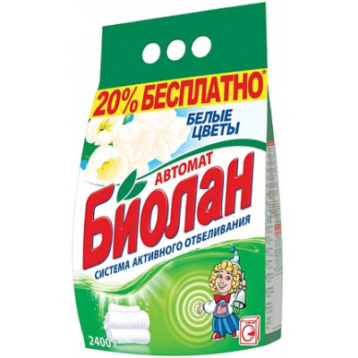 Стиральный порошок Биолан Автомат Белые цветы 2,4кг