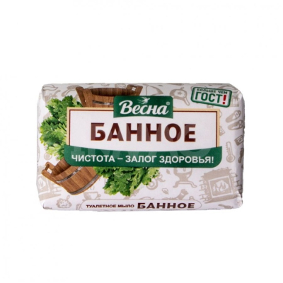 Мыло туалетное Весна банное 90гр 