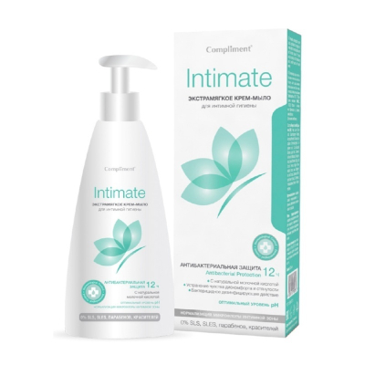 Мыло жидкое для интимной гигиены Compliment INTIMATE крем Экстрамягкое 250 мл
