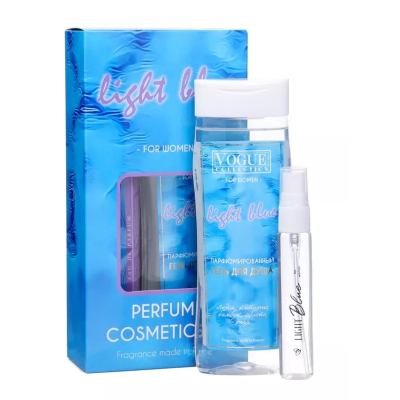 Подарочный набор Light blue Vouge Collection (Гель для душа + парфюмерная вода в ручке)