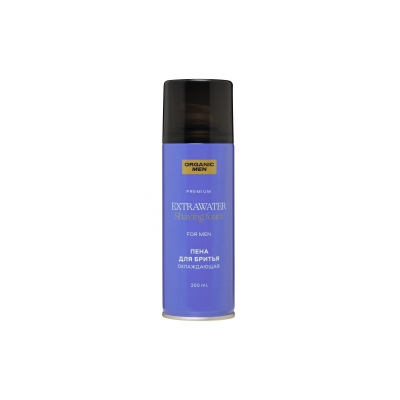 Пена для бритья Organic Men ExtraWater Охлаждающая 200мл