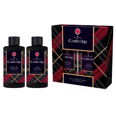 Подарочный набор мужской Q.P. Cambridge №1068 Inspired by GB (шампунь 320мл + гель для душа 320мл)