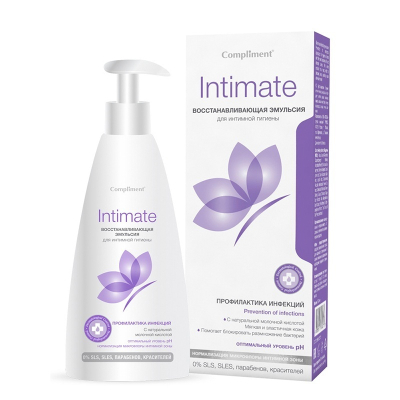 Эмульсия для интимной гигиены Compliment INTIMATE Восстанавливающая 250 мл