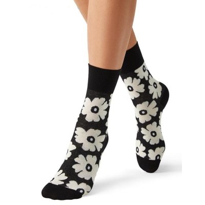 Носки женские MiNiMi TREND 4214 цветы Nero 35/38