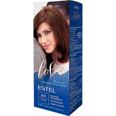 Краска ESTEL Крем Love каштан 6.4