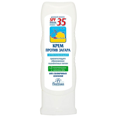 Крем против загара floresan SPF35 отбеливающий 60мл Ф-100f