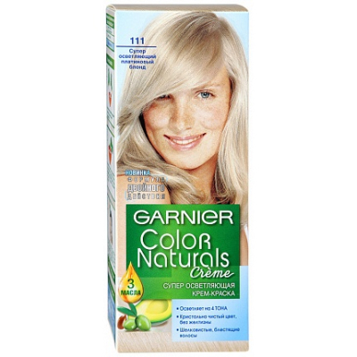 Краска GARNIER ColoR Naturals 111 Супер осветляющий платиновый блонд