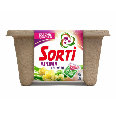 Стиральный порошок Sorti Автомат Капсулы  Арома Магнолия 10шт*13гр