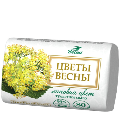 Мыло туалетное Весна Цветы весны липовый цвет 90гр 