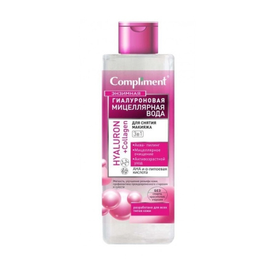 Мицеллярная вода Compliment гиалуроновая 3в1 HYALURON+Collagen 500мл 