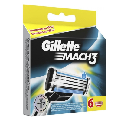 Кассета Gillette MACH3 6шт