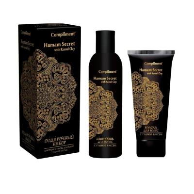 Подарочный набор женский  Сompliment Argana/Hamam №129 Hamam Secret (шампунь 250мл + маска для волос 200мл) 795957