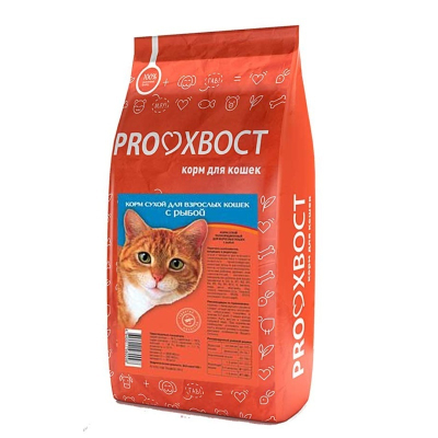 Корм для кошек PRO ХВОСТ СУХОЙ рыба 10кг