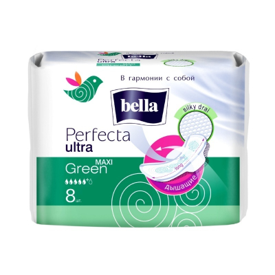 Прокладки bella Perfecta Ultra Maxi Green 6капель 8шт