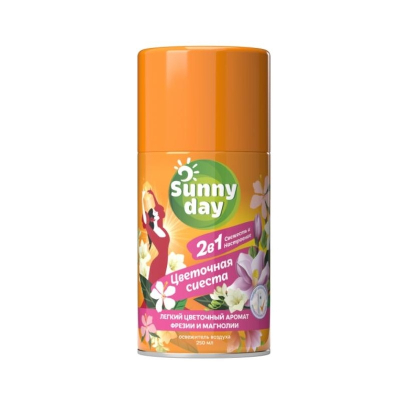 Освежитель воздуха Sunny day сменный баллон Цветочная сиеста 250мл  
