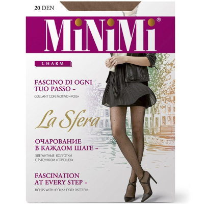 Колготки MiNiMi LA SFERA 20 Daino 4 в горошек