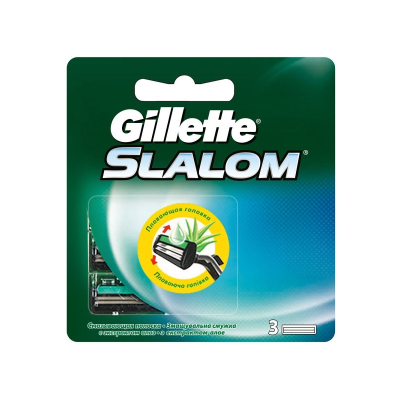 Кассета Gillette Slalom со смазывающей полоской 3шт 