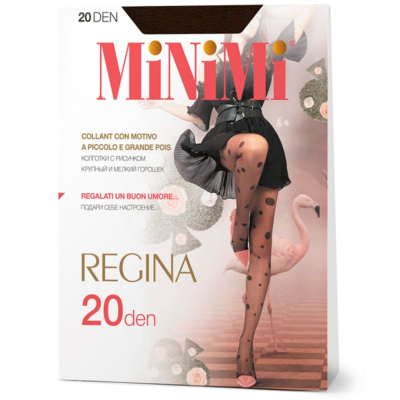 Колготки Minimi REGINA 20 с горошком разного размера Mineral 4