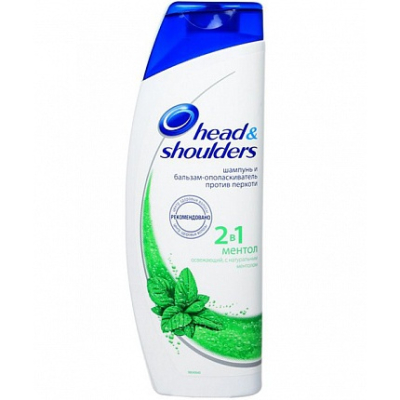 Шампунь head & shoulders 2в1 Освежающий с ментолом 400мл