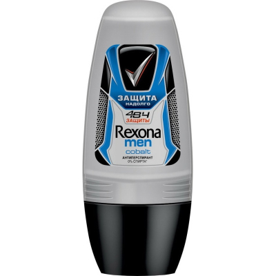 Дезодорант шариковый Rexona  мужской Инвизибл Айс / Прозрачный лед 50мл