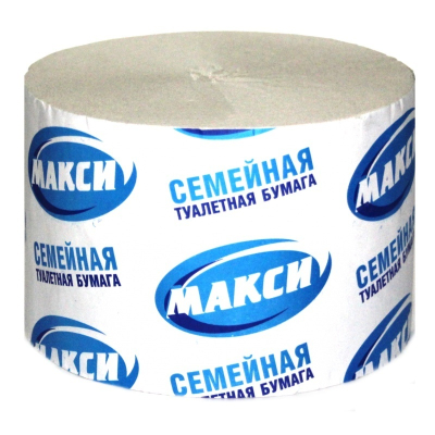 Туалетная бумага  без втулки Семейная Макси 70м