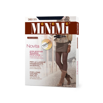 Колготки MiNiMi NOVITA 380 3 Blu Melange шерсть