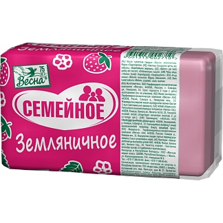 Мыло туалетное Весна СЕМЕЙНОЕ Земляничное в пленке 140гр
