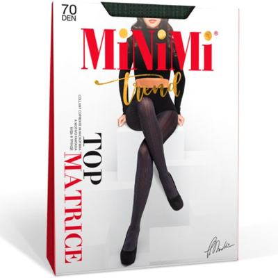 Колготки MiNiMi TOP MATRICE 70 Verde Foresta 2 микрофибра с рисунком