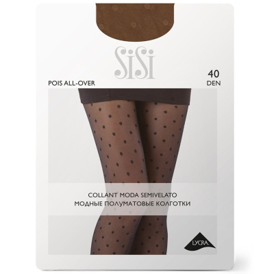 Колготки Sisi Pois All Over 40 крупный горошек Daino 3/4 (М/L)