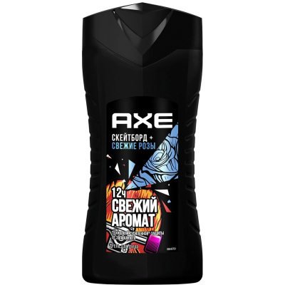 Гель для душа AXE мужской Скейтборд и розы 250мл 