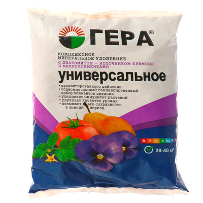 Удобрение для картофеля (NPK-9:9:18) с диатомитом минеральное удобрение Гера 0,9кг