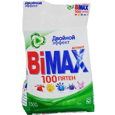 Стиральный порошок BiMAX Автомат  100 пятен пакет 1,5кг