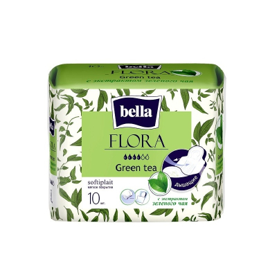 Прокладки bella FLORA Green tea 10шт