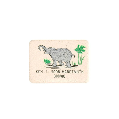 Ластик KOH-I-NOOR ELEPHANT 300/80 каучук 25х20х6мм белый, прямоугольный