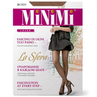 Колготки Minimi LA SFERA SLIM 20 Daino 2 в средний горошек