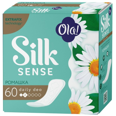 Прокладки Ola Silk Sense Daily Deo Ромашка ежедневные 60шт