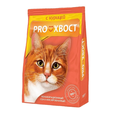 Корм для кошек PRO ХВОСТ СУХОЙ курица 350гр