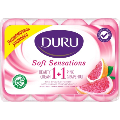 Мыло туалетное DURU 1+1 Грейпфрут 4*80гр