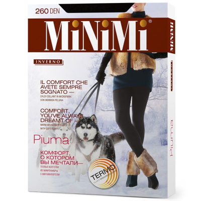 Колготки Minimi PIUMA MAXI 260 Nero 7 микрофибра с флисом